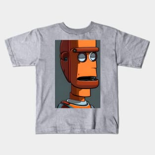 Orange talking robot Kids T-Shirt